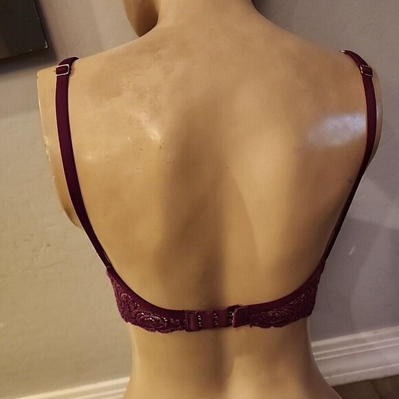 Very Sexy Victorias Secret Bra 36B Purple Underwire Lined Push Up Without Paddin - Picture 3 of 5